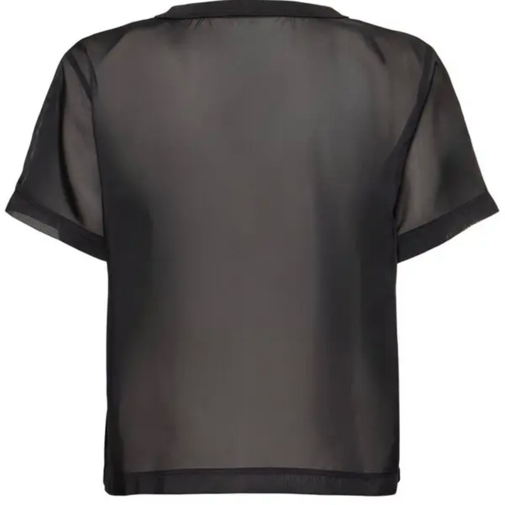 TIBI Black Sheer Blouse NWOT - Picture 2 of 11